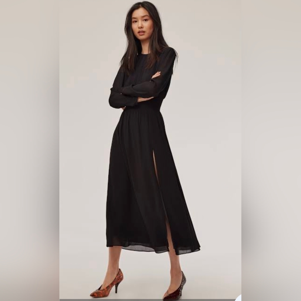 Wilfred Tilda Elegant Black Long Sleeve Dress Size XS